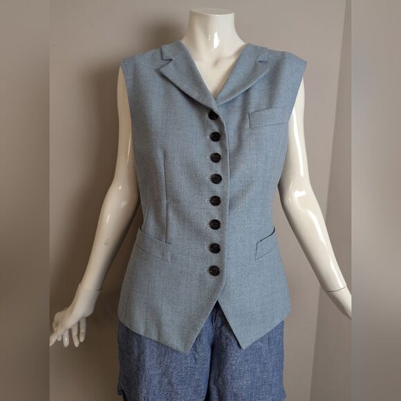 Vintage Mondi Wool Vest – Made in Germany – Adjustable Back – US 6/8 - Picture 5 of 10